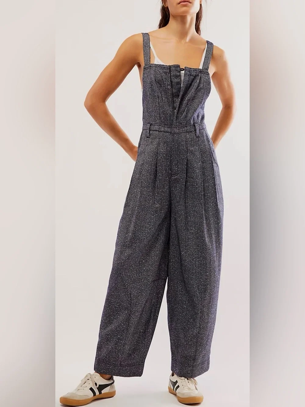 NEW Free People Leonie Menswear One-Piece jumpsuit sz XS